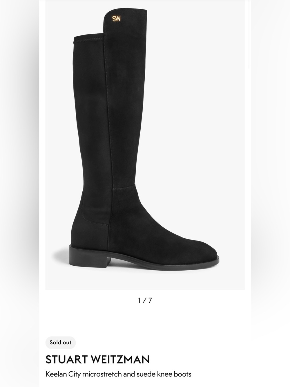 Stuart Weitzman Black Suede Boots